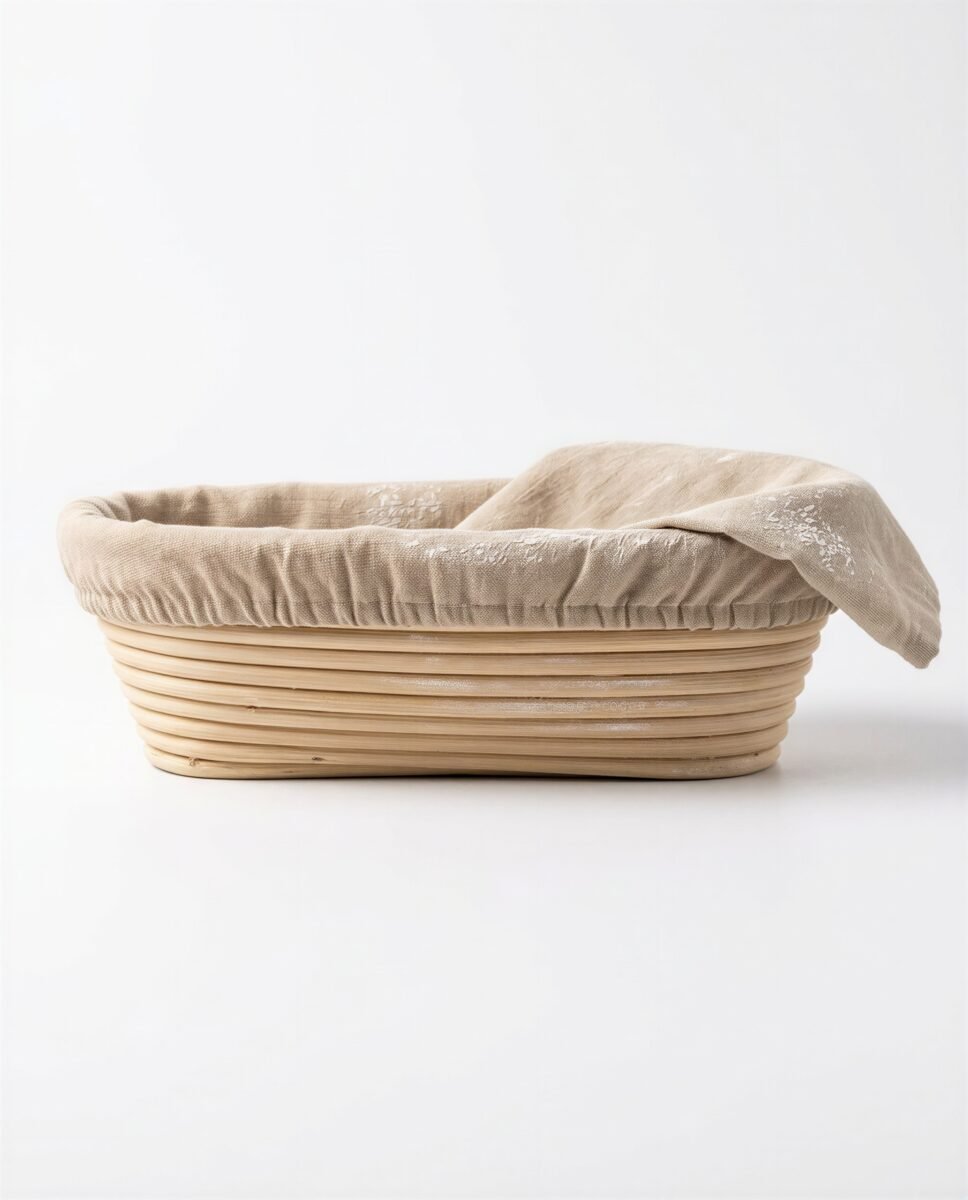 RATANOWY KOSZYK DO GAROWANIA CIASTA NA CHLEB OWALNY 28 CM RATAN +POKROWIEC, zdjęcie 5