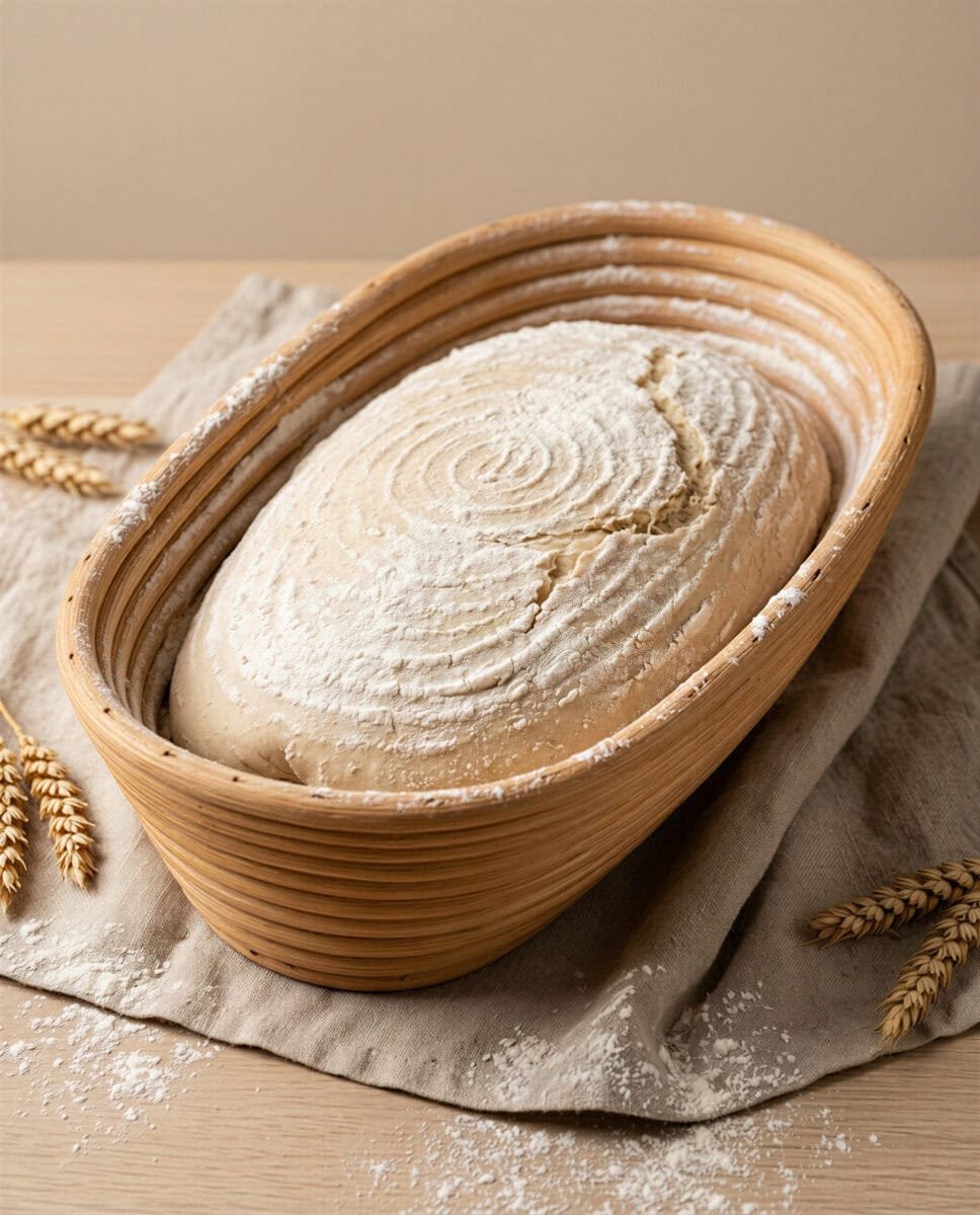 RATANOWY KOSZYK DO GAROWANIA CIASTA NA CHLEB OWALNY 28 CM RATAN +POKROWIEC, zdjęcie 6