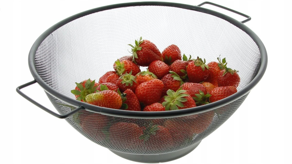 SITKO CZARNE CEDZAK DURSZLAK 25 CM STAL