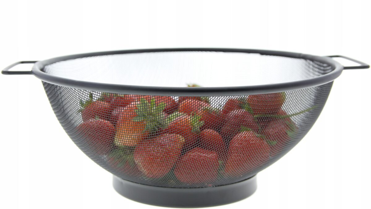 SITKO CZARNE CEDZAK DURSZLAK 25 CM STAL, zdjęcie 1
