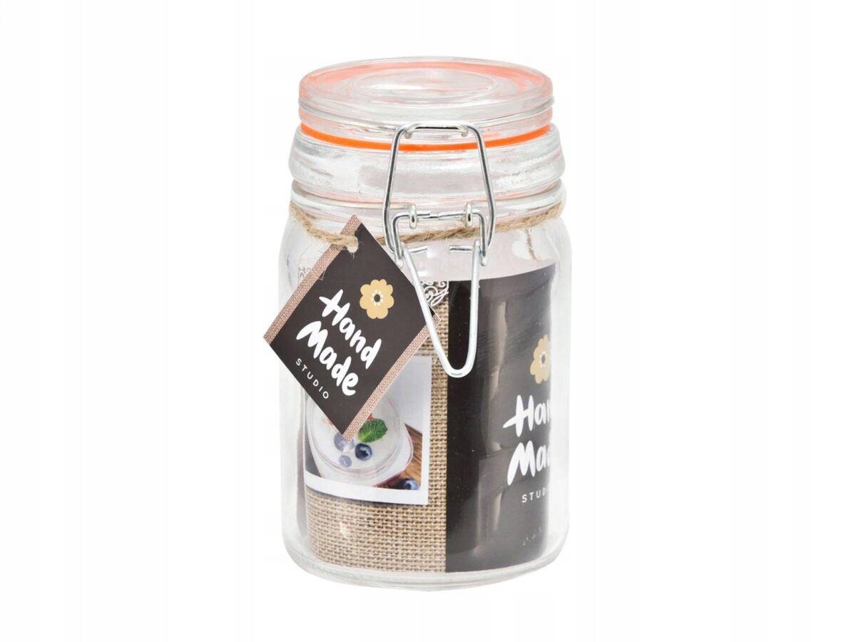 SŁOICZEK SŁOIK pojemnik SZKLANY z silikonowym zamknięciem 250 ml, zdjęcie 1