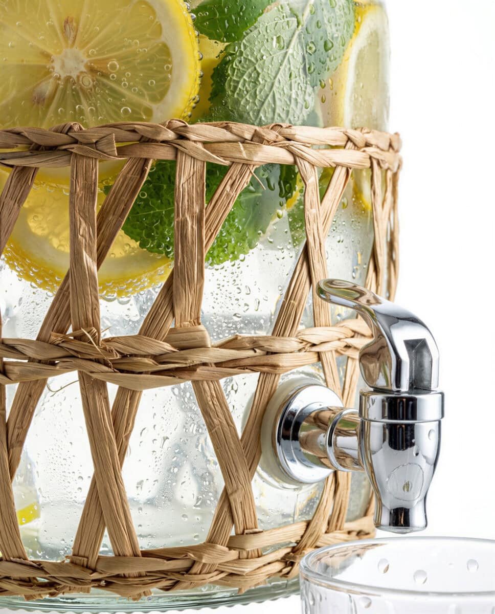 SŁÓJ Z KRANIKIEM SŁOIK SZKLANY 5,5 L PRZEŹROCZYSTY DO WODY LEMONIADY 29 CM, zdjęcie 6