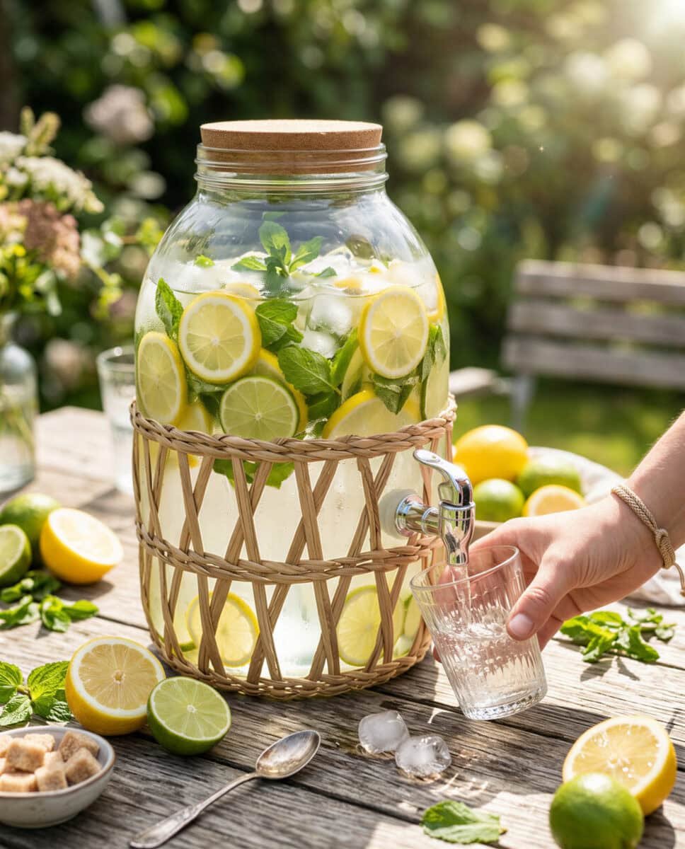 SŁÓJ Z KRANIKIEM SŁOIK SZKLANY 5,5 L PRZEŹROCZYSTY DO WODY LEMONIADY 29 CM, zdjęcie 14