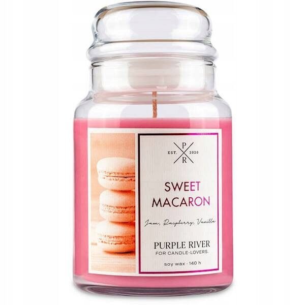 ŚWIECZKA sojowa Purple River Sweet Macaron 623g