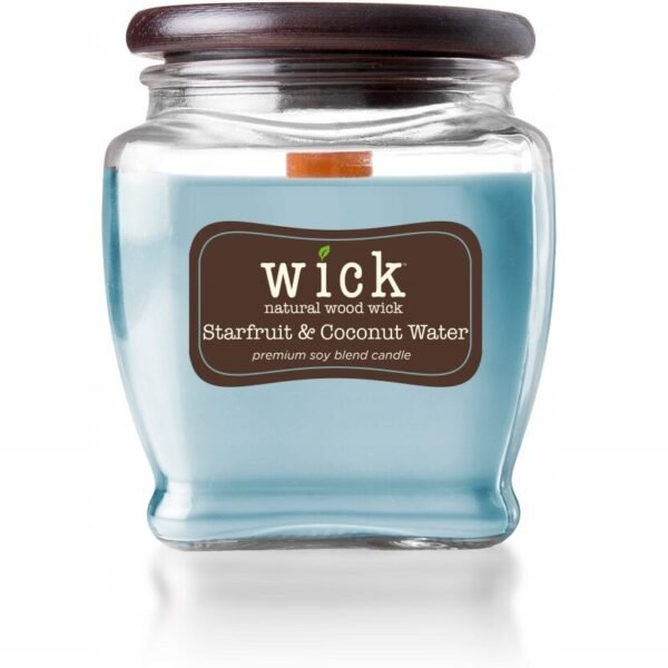 ŚWIECZKA sojowa ZMYSŁOWA drewniany knot WICK 425g