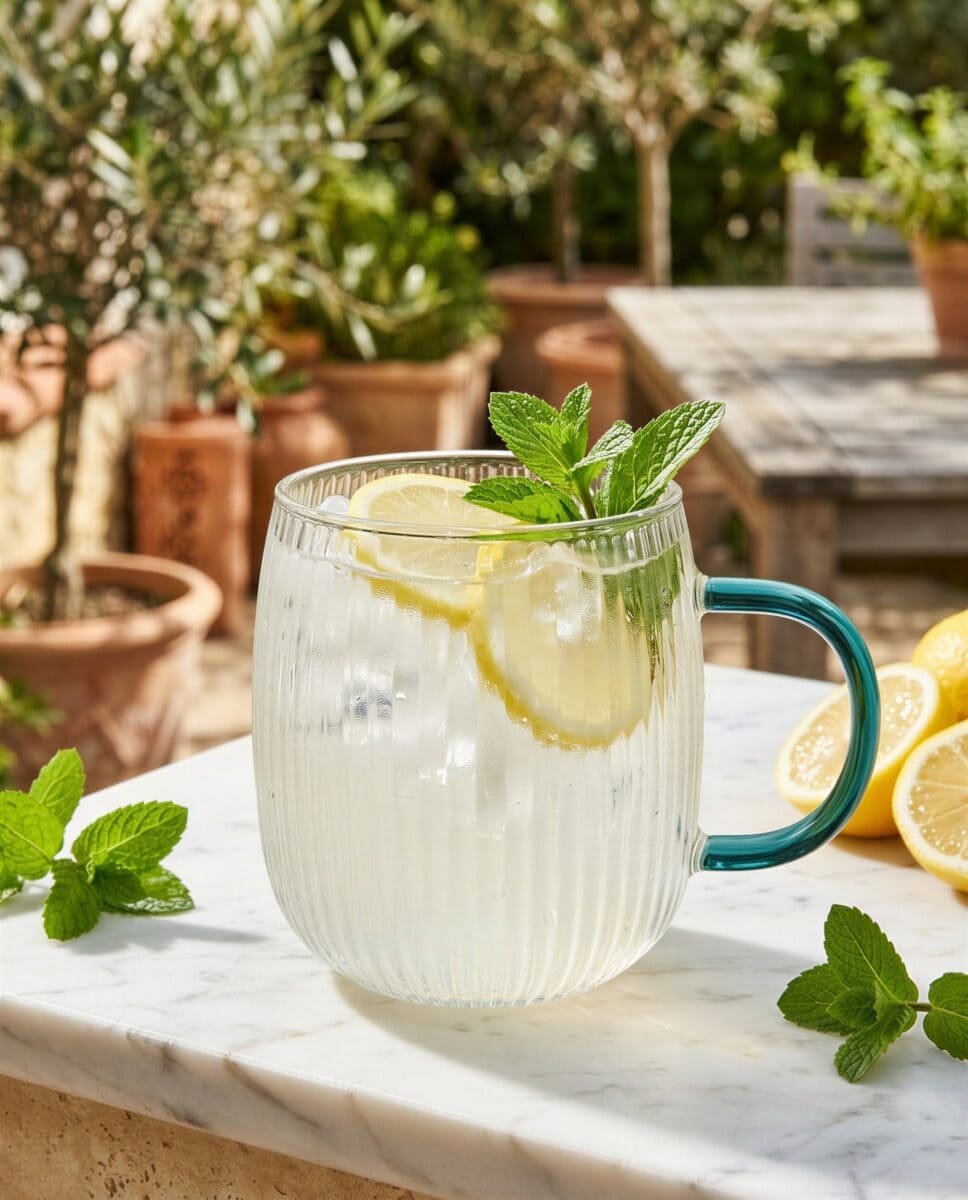 SZKLANKA DO KAWY HERBATY KUBEK Z ZIELONYM UCHEM 330 ML BOROKRZEMOWA, zdjęcie 2