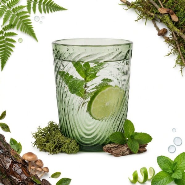 SZKLANKA DO WODY DRINKÓW SOKU 250 ML ZIELONA SZKŁO DO ZMYWARKI Ø8,5 CM