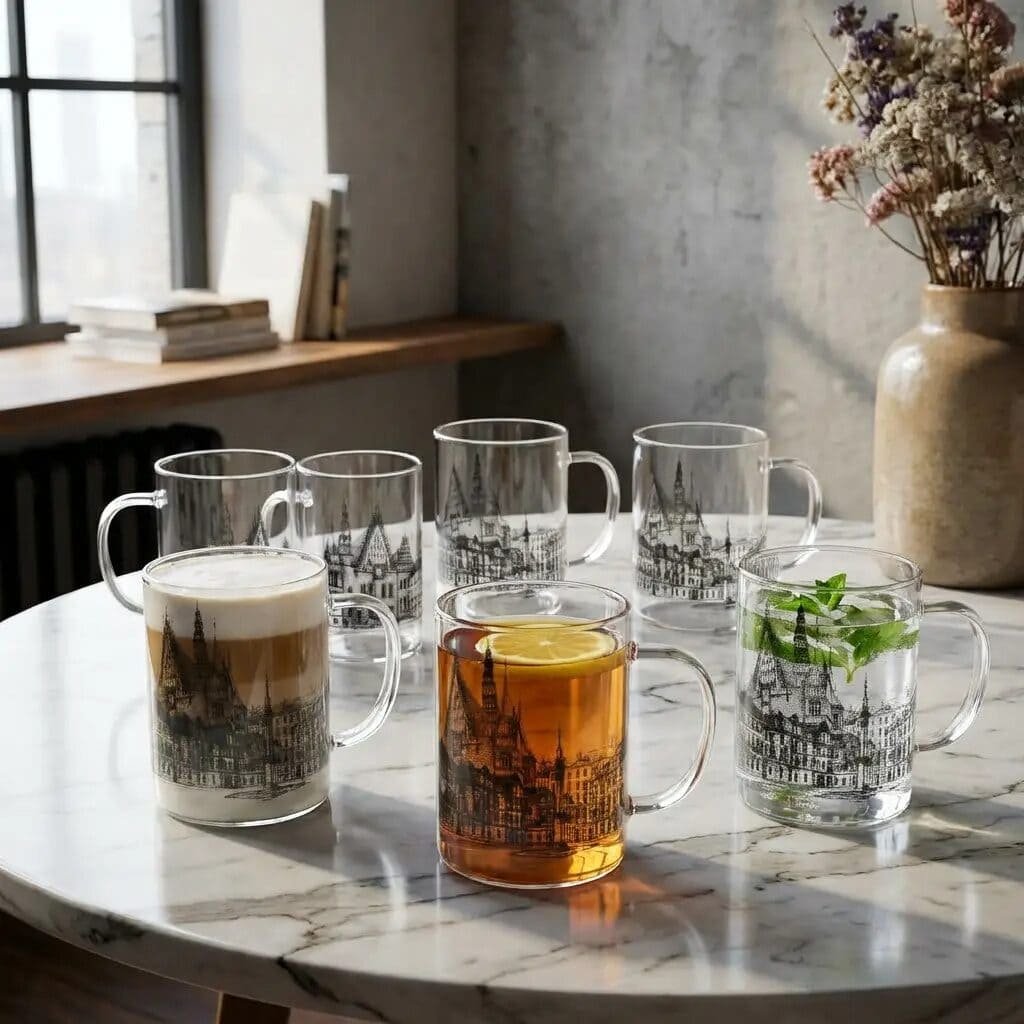 SZKLANKA KUBEK NADRUK MIASTO WROCŁAW 400 ML ZESTAW 6 SZKLANEK KUBKÓW SZKŁO, zdjęcie 11
