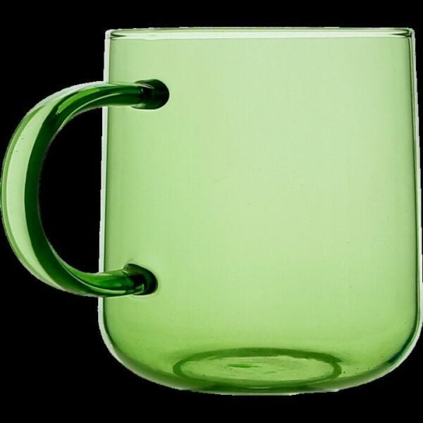 SZKLANKA SZKLANA KUBEK DO KAWY I HERBATY 310 ml. 8,7 cm ZIELONA