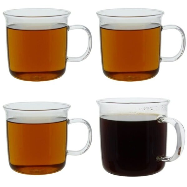 SZKLANKI DO ZIMOWEJ HERBATY GRZAŃCA 450ml ZESTAW 4 szt IDEALNE DO KAWY