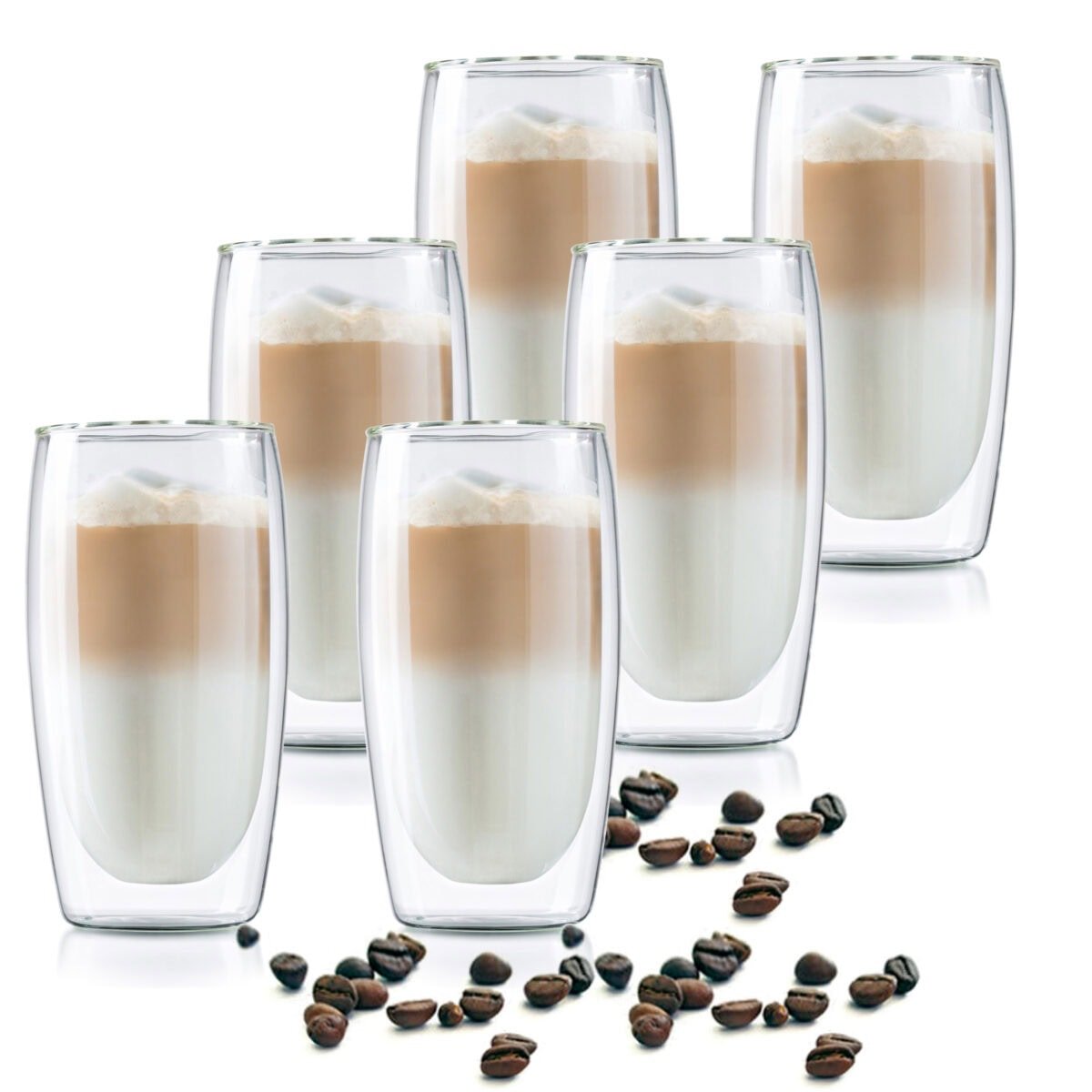 SZKLANKI TERMICZNE DO LATTE MACCHIATO 350ml 6 szt