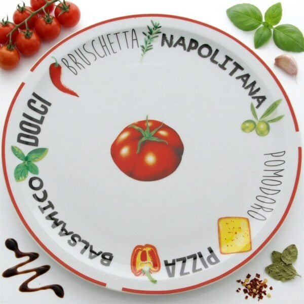 TALERZ DUŻY DO PIZZY DO PIZZERII OBIADOWY PŁYTKI PORCELANOWY 30cm MIX WZORU