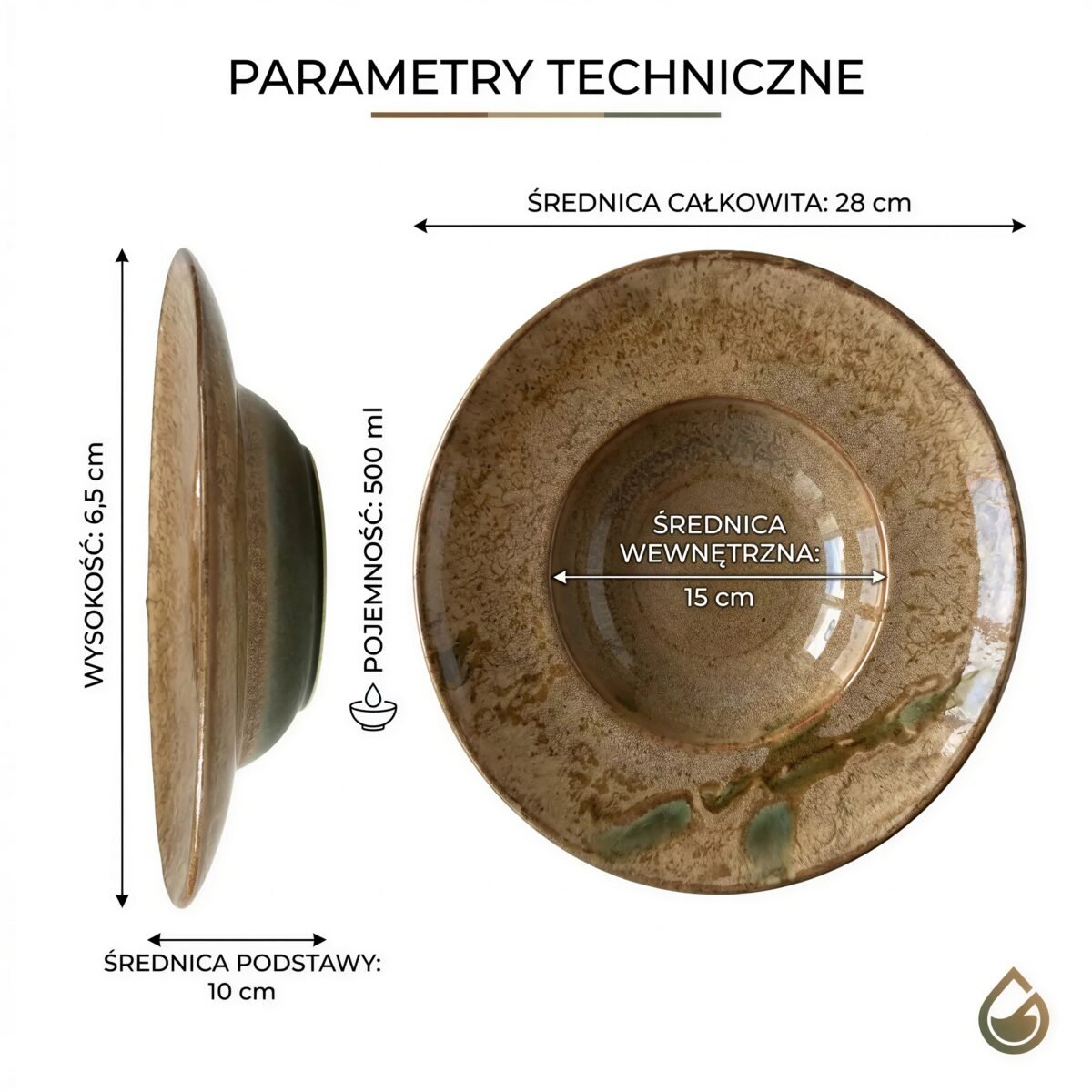 TALERZ GŁĘBOKI DO ZUPY 0.5L MAKARONU DESERÓW PRZYSTAWEK STARTERÓW Ø28 cm, zdjęcie 15