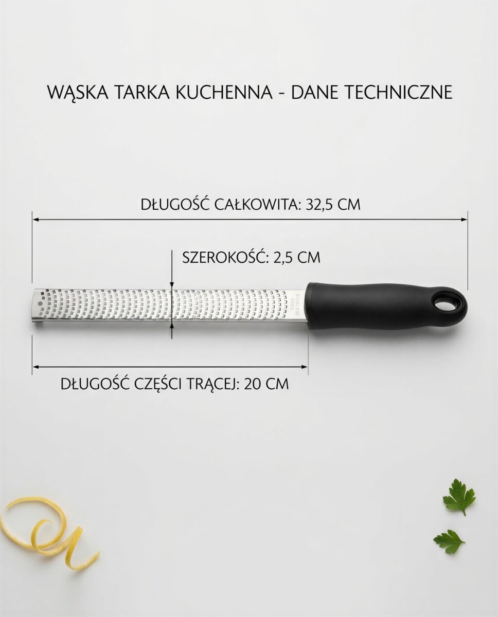 TARKA KUCHENNA DO SERA PARMEZAN CZOSNKU RĘCZNA STALOWA 32,5 CM, zdjęcie 10
