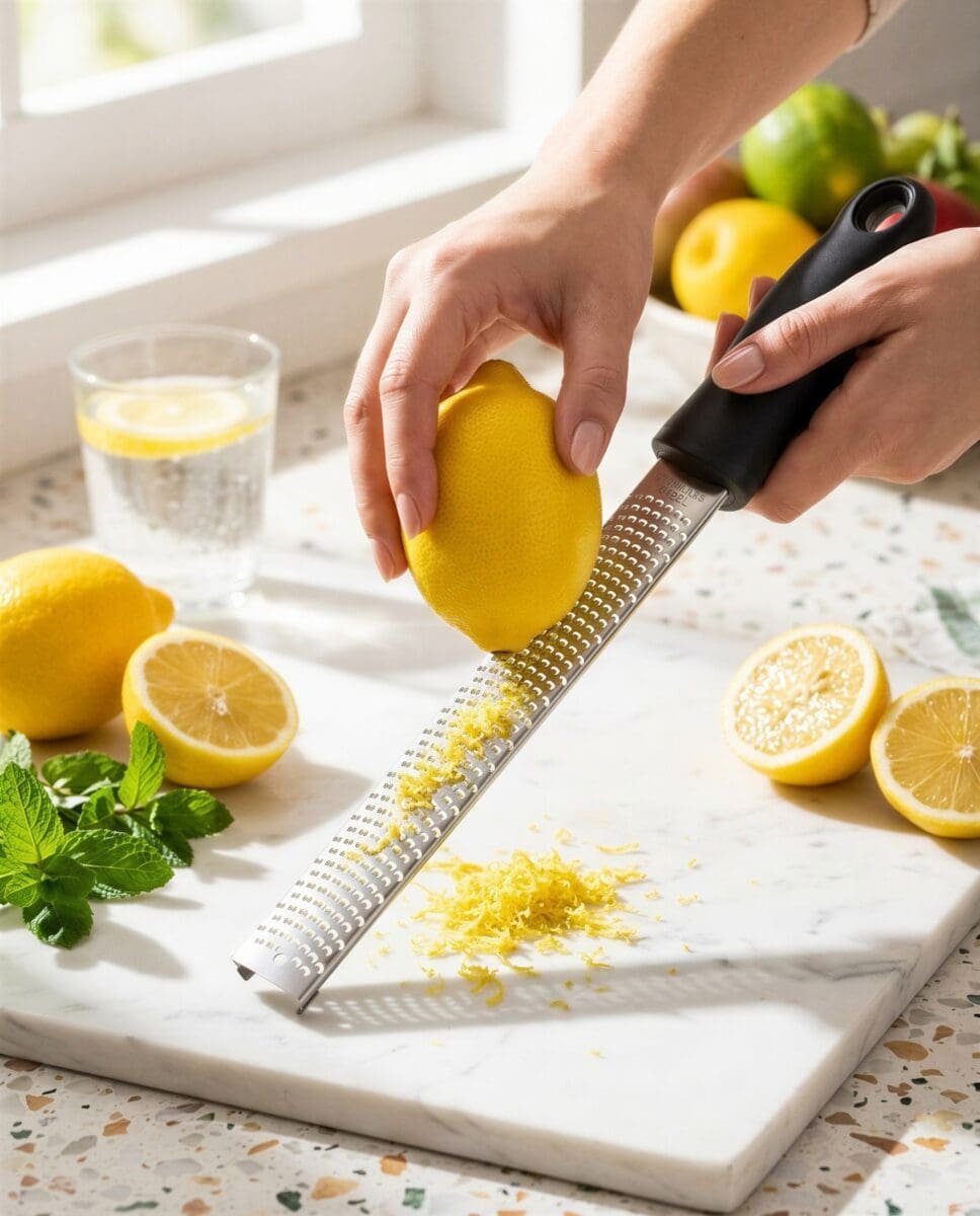 TARKA KUCHENNA DO SERA PARMEZAN CZOSNKU RĘCZNA STALOWA 32,5 CM, zdjęcie 7