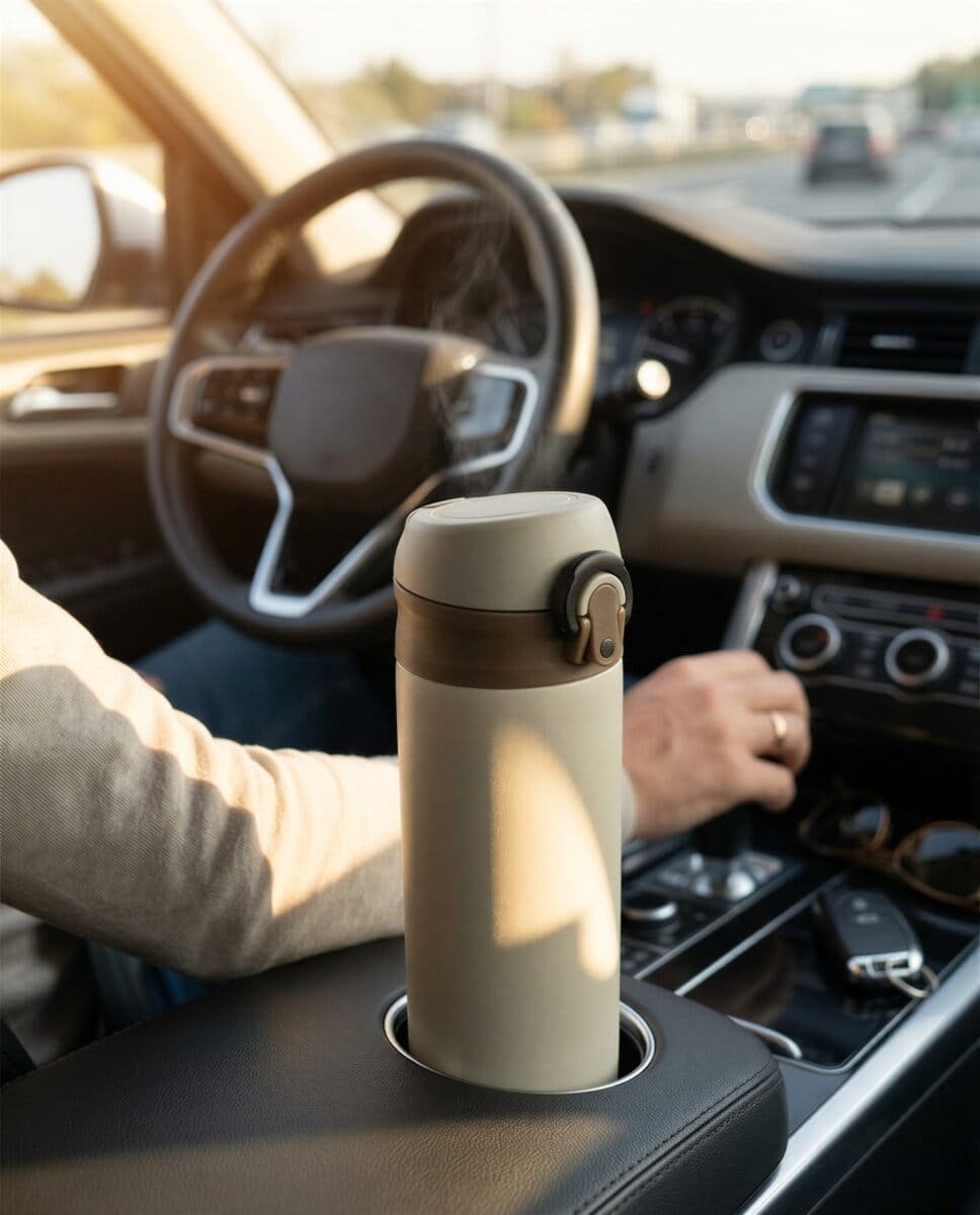 TERMOS KUBEK TERMICZNY TURYSTYCZNY 450 ML DO KAWY HEBARTY WODY Z LODEM, zdjęcie 8