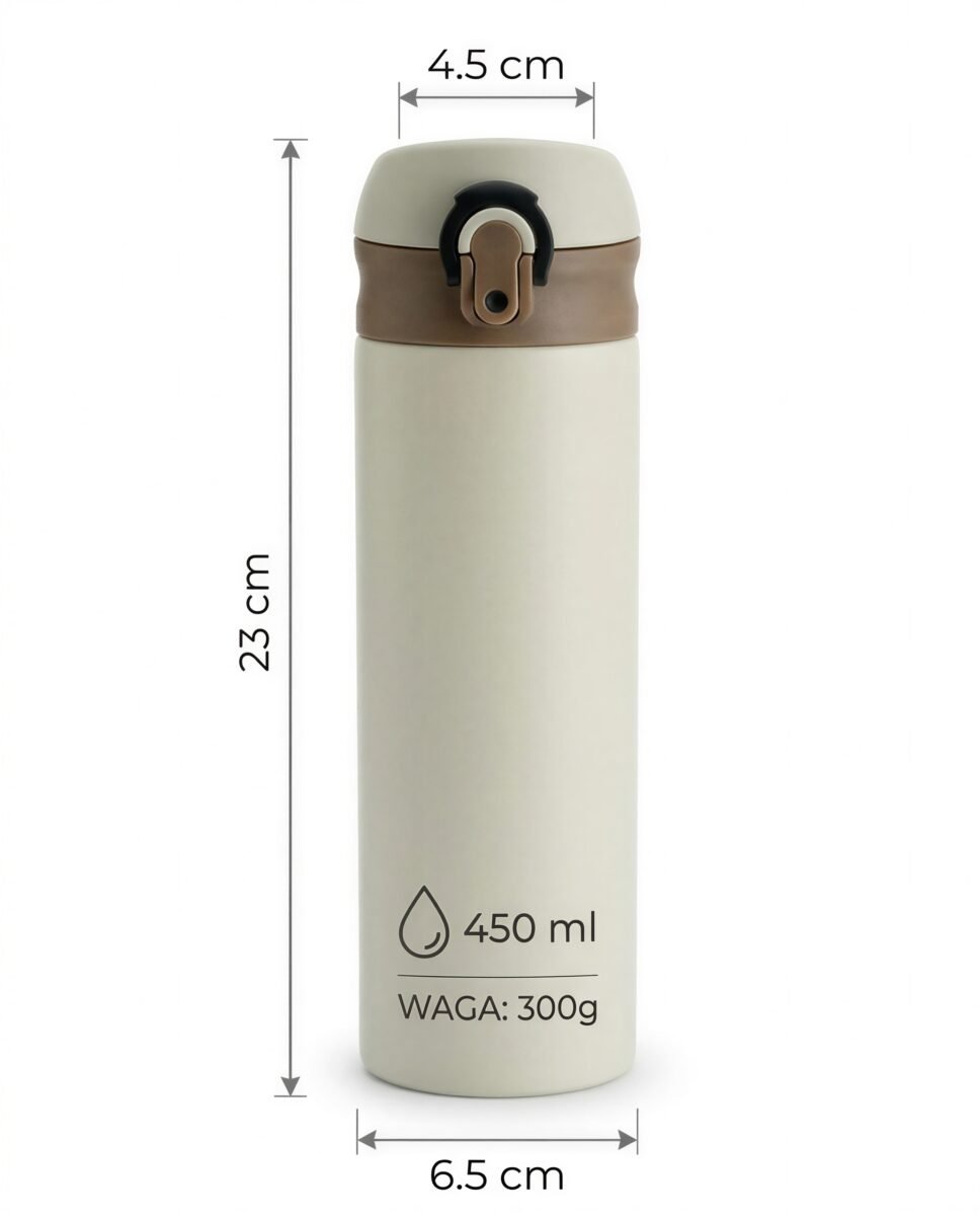TERMOS KUBEK TERMICZNY TURYSTYCZNY 450 ML DO KAWY HEBARTY WODY Z LODEM, zdjęcie 11