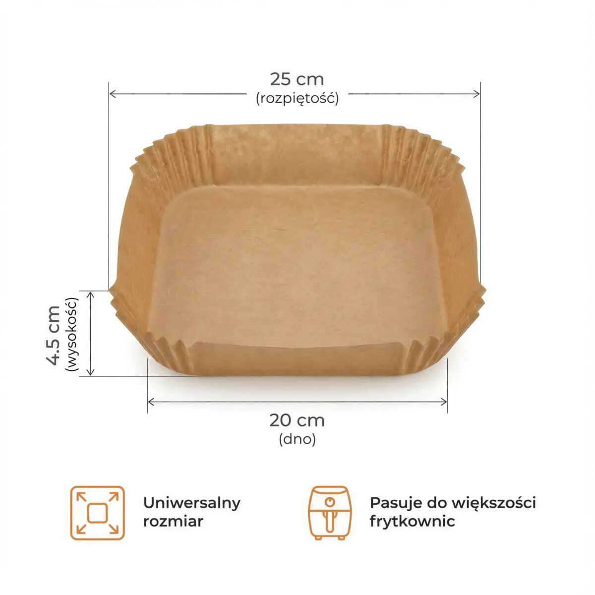 WKŁADKI DO AIRFRYERA DO PIECZENIA PAPIEROWE DUŻY ZESTAW 250 szt. 20×20 CM, zdjęcie 11